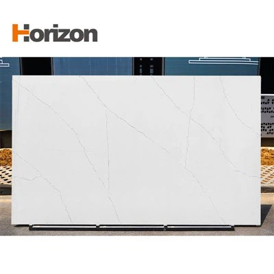 Bancada branca da cozinha da ilha da bancada do banheiro das lajes do tampo da mesa de quartzo